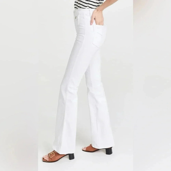 ASKK NY 70s Boot Ivory Jeans High Rise Flare - Picture 2 of 14